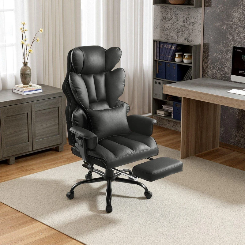 Image of Kabinet UK High Back Office Chair with Footrest Black unisex One Size