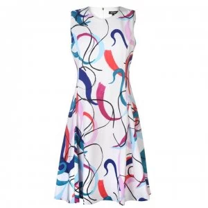 Image of DKNY Slim Line Fit and Flare Dress Ladies - Multi
