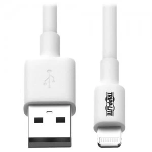 Image of Tripp Lite USB A to Lightning Sync Charge Cable MFi Certified White US