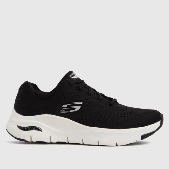 Image of SKECHERS Black & White Arch Fit Big Appeal Trainers