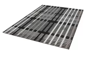 Image of Asiatic Patio Rug 200x290cm Black Grid