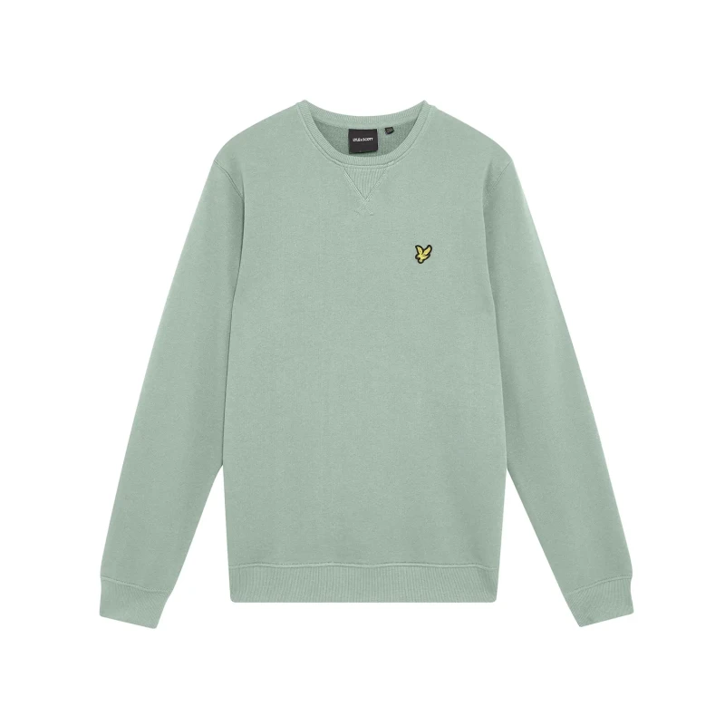 Image of Lyle & Scott Mens Crew Neck Sweatshirt in Cold Mint