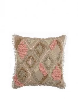 Image of Gallery Farha Dusky Blush Embroidered Cushion