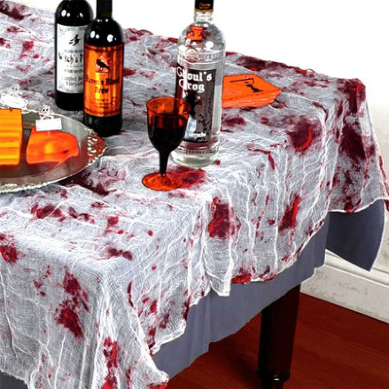 Image of Shatchi 3pk Halloween Blood-Stained Tablecloth - Fancy Party Table Cover, 60x84in Multi unisex