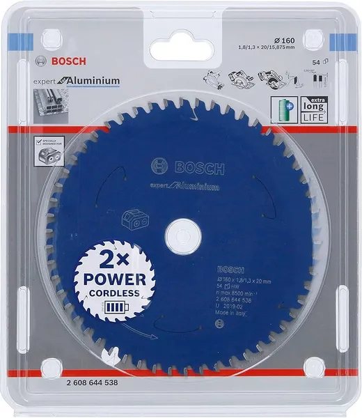 Image of Bosch Expert Cordless Circular Saw Blade for Aluminium 2608644538 Diameter: 160mm