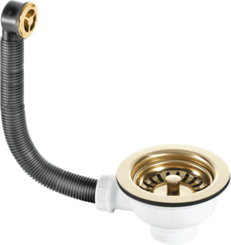 Image of McAlpine FBSWPVD Basket Strainer Waste and Overflow Gold