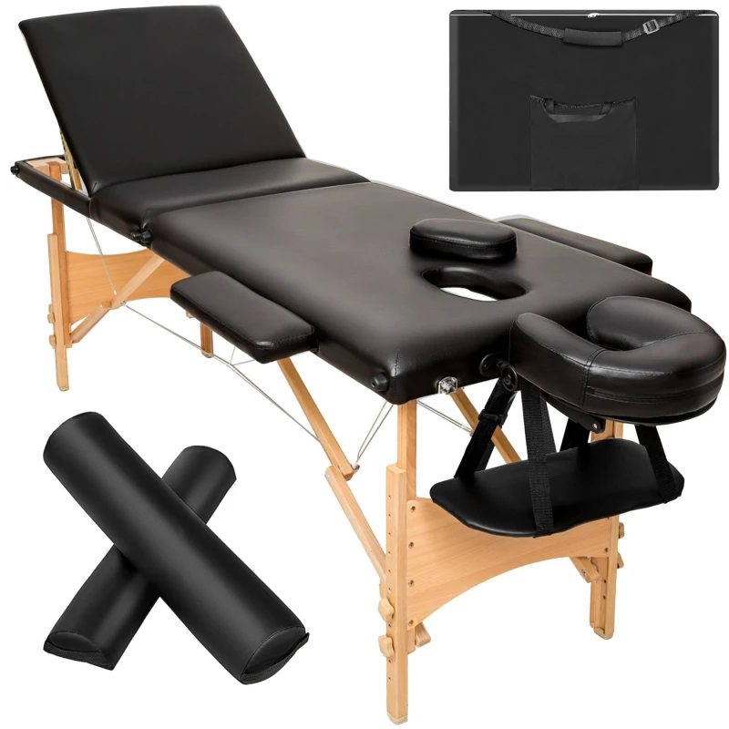 Image of tectake Massage Table Daniel in Black Unisex
