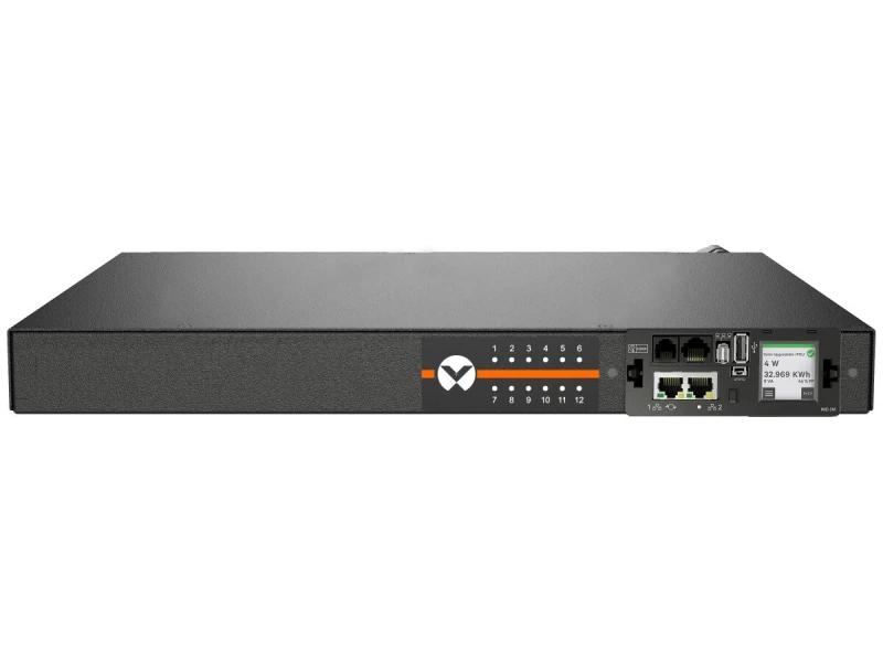 Image of Vertiv Vertiv Geist MUU5M1R5-12CF17-2C20A9H00-S power distribution unit (PDU) 12 AC outlet(s) 0U Black VP7U21A0