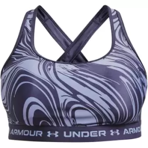 Image of Under Armour Crossback Mid Sports Bra Womens - Grey