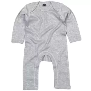Image of Babybugz Unisex Baby Long Sleeved Rompersuit (3-6 Months) (Heather Grey Melange)