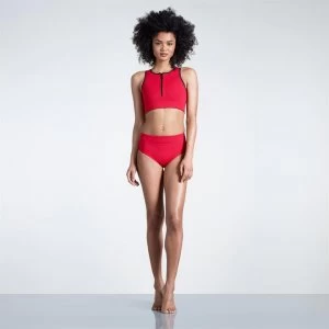 Image of Slazenger Zip Bikini Ladies - Black/Red