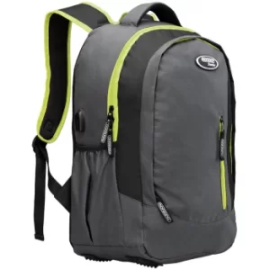 Image of Ergonomic Large Backpack Rucksack Packsack Sports Gym USB Port 35L Water-Repellent Durable 600D Oxford Padded Shoulder Straps Free Time Spare Time