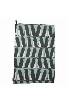 Image of Pedro Penguin Set of 2 Tea Towels Ice Grey