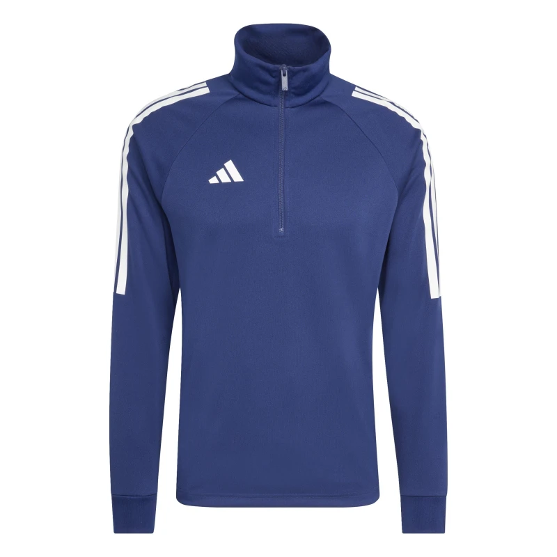Image of adidas Sereno Long Sleeve Zip Top Mens Navy/White male XS