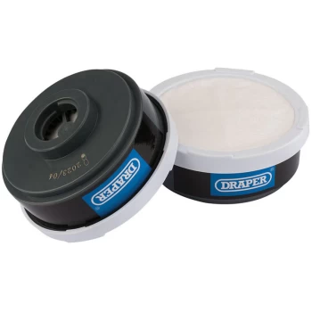 Image of 03030 Spare A1P2 Filters (2) for Combined Vapour and Dust Respirator 03030 - Draper