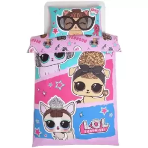 Image of LOL Surprise Pets Glam Adorbs Duvet Cover Set (Single) (Multicoloured) - Multicoloured
