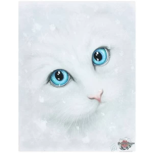 Image of Small Winter Cat Canvas Picture by Linda Jones