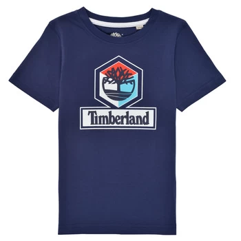 Image of Timberland GRISS boys's Childrens T shirt in Blue years,5 years