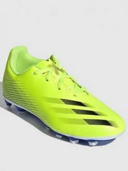 Image of adidas Junior X Ghosted .4 Firm Ground Football Boot - Yellow, Size 10