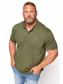 Image of BadRhino Essential Plain Polo Shirt - Khaki, Size 3XL, Men