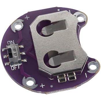 Image of Easy-Sew Battery Holder with Switch - Light Stitches