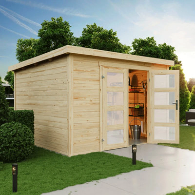 Image of Lasita Maja Lasita Osland Zambezi 7 Storage Shed - 3M X 3M - Log Cabin Style Shed