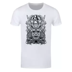 Image of Unorthodox Collective Mens Edo Warrior Mask T-Shirt (S) (White/Black)