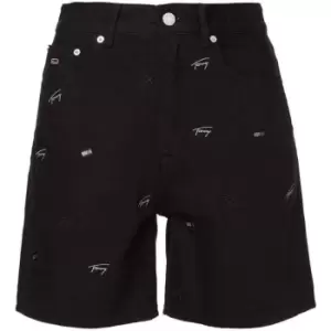 Image of Tommy Jeans Denim Mom Shorts - Black