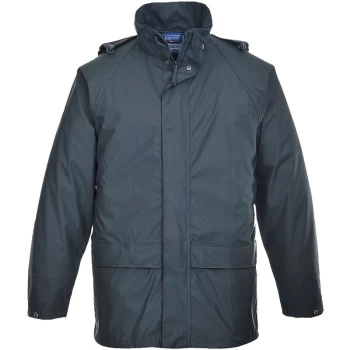 Image of Portwest - S450 Navy Sz S Sealtex Classic Jacket Waterproof Rain Coat Parka Work Wear