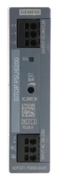 Image of Siemens SITOP PSU6200 Switch Mode DIN Rail Power Supply 85 264V ac Input, 24V dc Output, 1.3A 31.2W