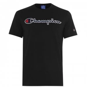 Image of Champion Chest Logo T Shirt - Black KK001