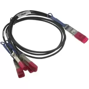 Image of DELL QSFP28 - 4 x SFP28, 3m fibre optic cable 4x SFP28 Black, Red