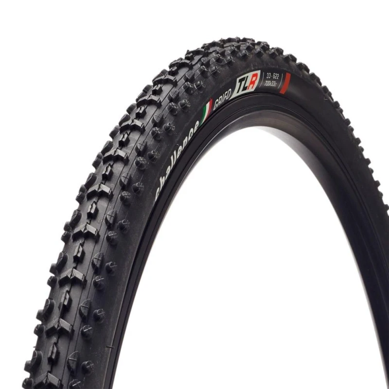 Image of Challenge Grifo Vulcanized Tubeless Ready CX tyre Black unisex 700c X33mm