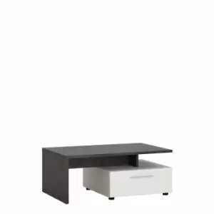 Image of Zingaro 2 Drawer Coffee Table In Grey And White