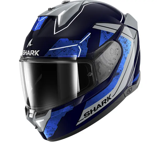 Image of Shark SKWAL i3 Rhad Blue Chrom Silver BUS Full Face Helmet M