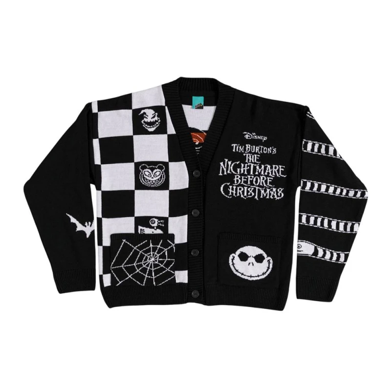 Image of The Nightmare Before Christmas Mens Zero Cardigan Size: Small Multicolor Male S