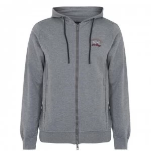 Image of Paul And Shark Crew Logo Full Zip Hoodie - Grey 931