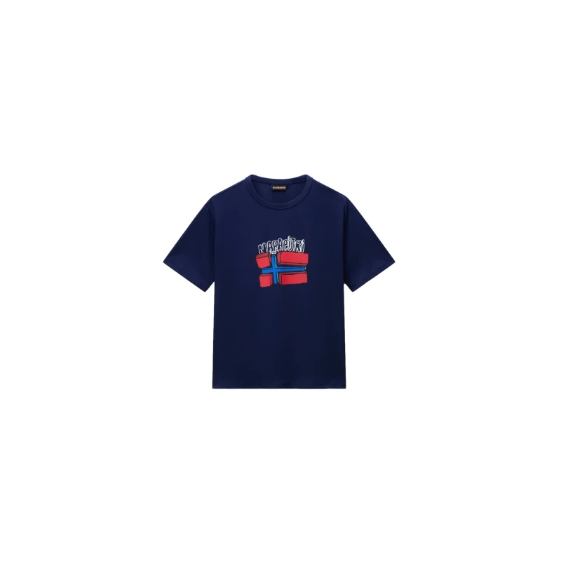 Image of Kid's T-Shirt Napapijri Albedo Bleu Unisex 10 ans