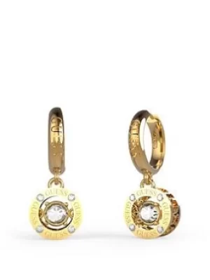 Image of Guess Solitaire Drop Earrings Ladies