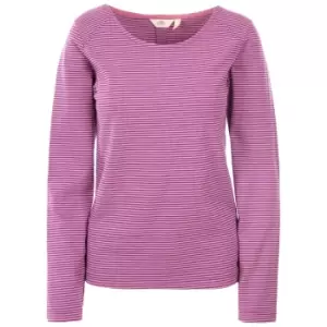 Image of Trespass Womens/Ladies Caribou Casual Top (S) (Wild Purple Stripe)