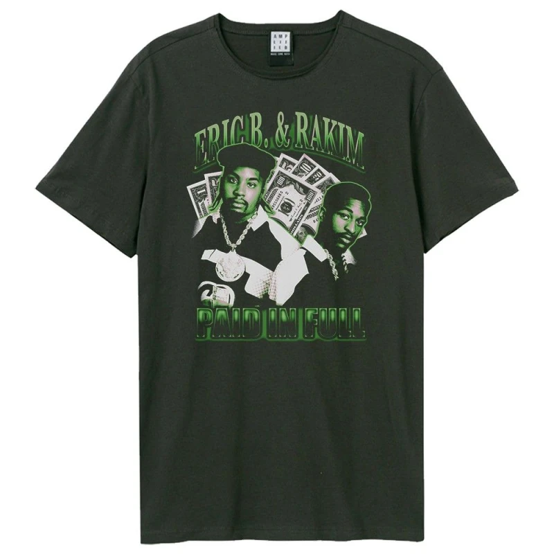 Image of Amplified Amplified Men Paid In Full Eric B. & Rakim T-Shirt in Charcoal Size: Small Charcoal S Male 5063470399789