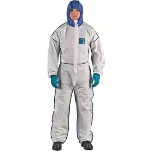 Image of Ansell White Coveralls Hooded Size (XL)