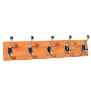 Image of BQ Beech chrome effect Hook rail H15mm W90mm L460mm