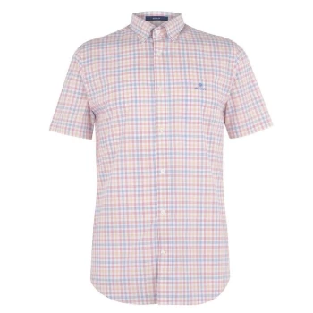 Image of Gant Short Sleeve Check Shirt - Blue