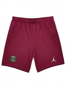Image of Nike Youth PSG Jordan 2020/21 3rd Shorts, Green, Size M