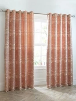 Image of Michelle Keegan Home Luxe Marble Lined Eyelet Curtains