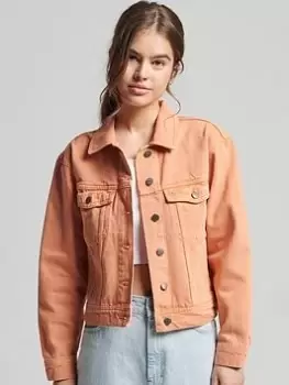 Image of Superdry Vintage Trucker Jacket -multi, Multi, Size 8, Women