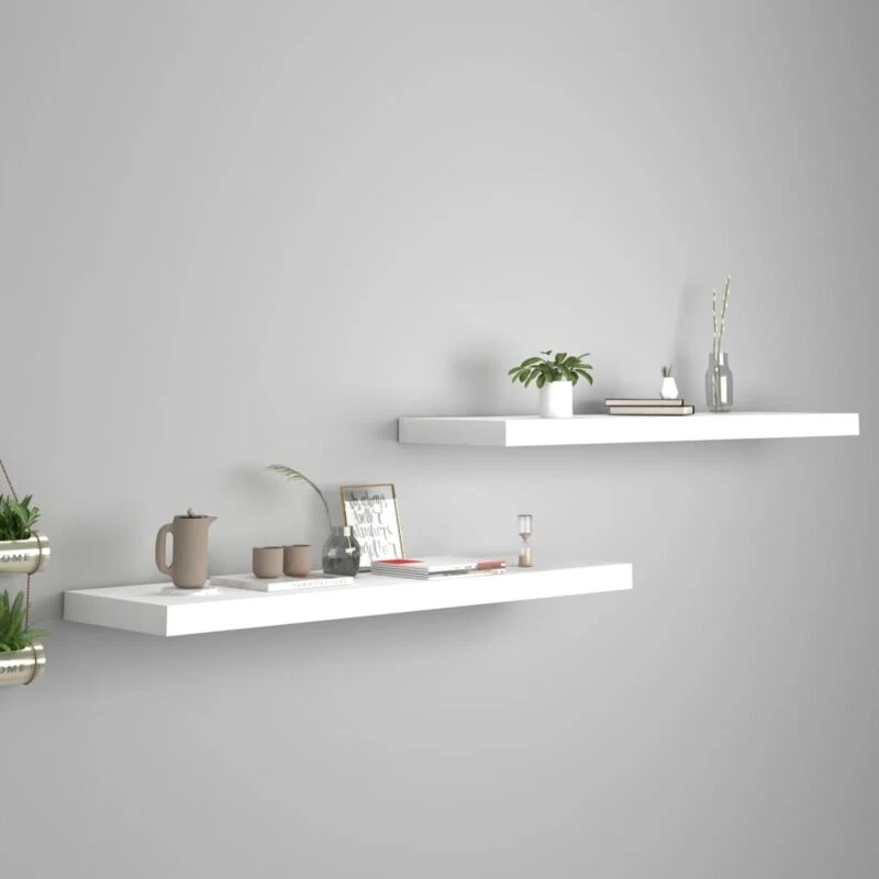 Image of VIDAXL Vidaxl - Floating Wall Shelves 2 pcs White 90x23.5x3.8cm mdf 8720286074497
