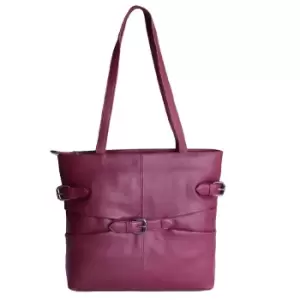 Image of Eastern Counties Leather Womens/Ladies Jill Tote Style Handbag (One size) (Burgundy)
