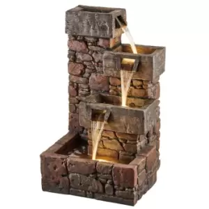 Image of Garden Gear Serenity Cubic Pebble Wall Cascade Water Feature